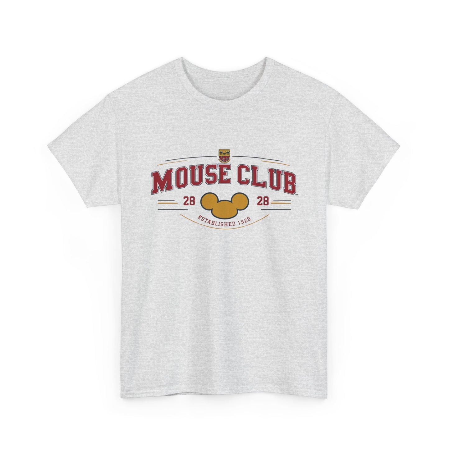 Mouse Club ‘28 Unisex Garment-Dyed T-Shirt – Retro Collegiate Vintage Look