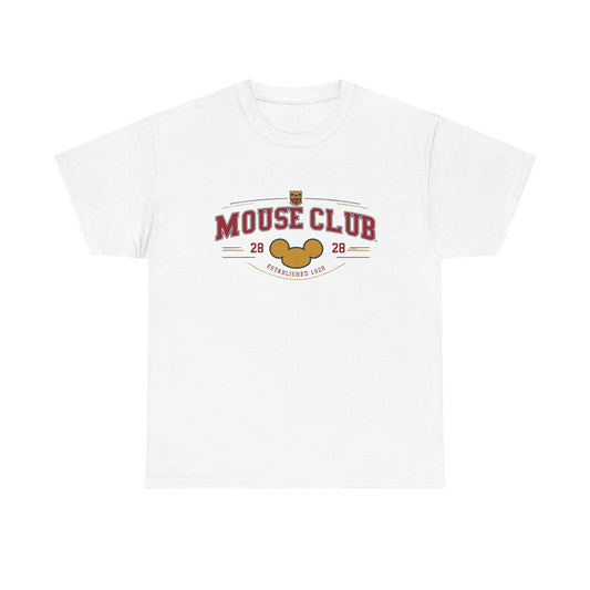 Mouse Club ‘28 Unisex Garment-Dyed T-Shirt – Retro Collegiate Vintage Look