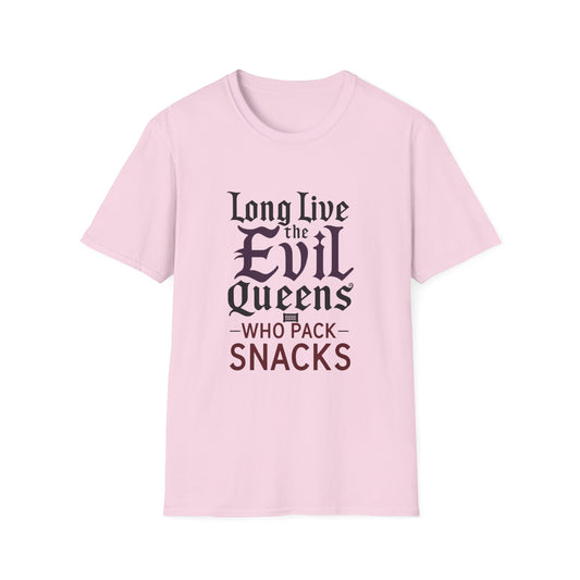 Long Live the Evil Queens Unisex Softstyle T-Shirt - Perfect for Snack Lovers and Halloween Celebrations