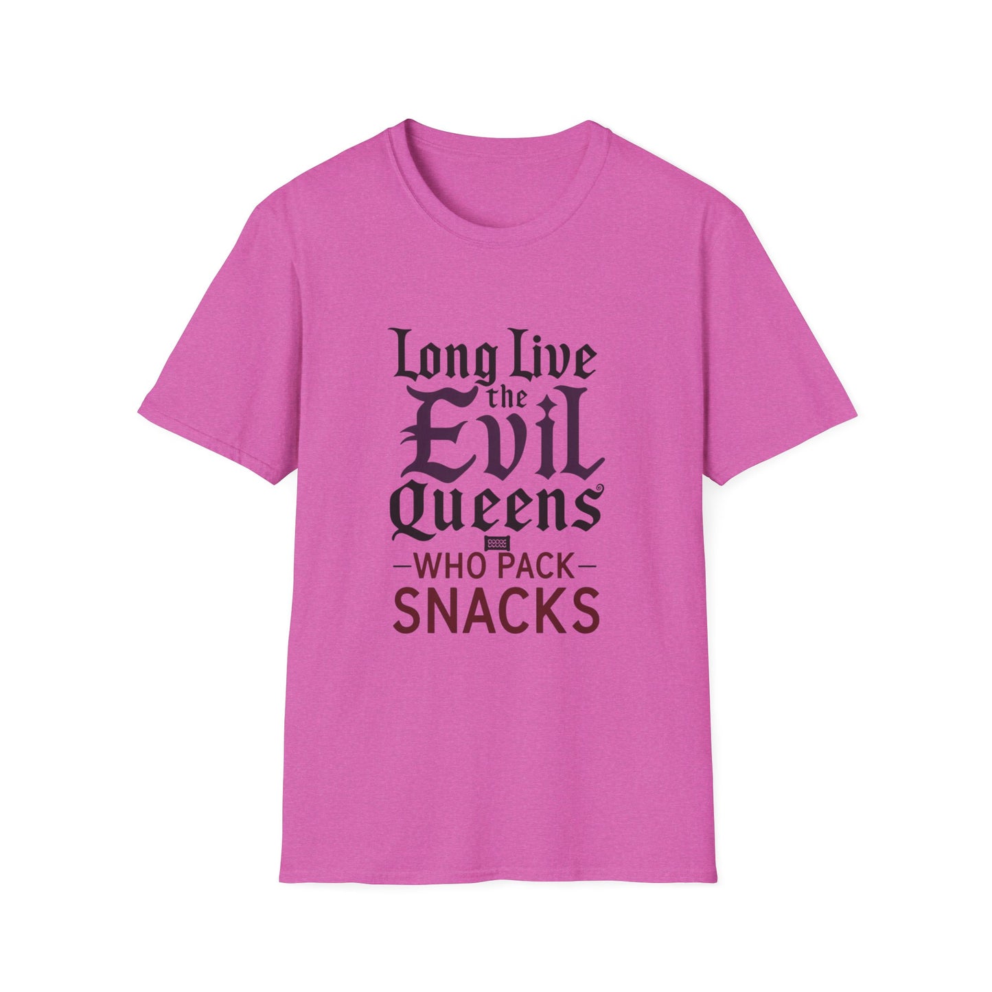 Long Live the Evil Queens Unisex Softstyle T-Shirt - Perfect for Snack Lovers and Halloween Celebrations