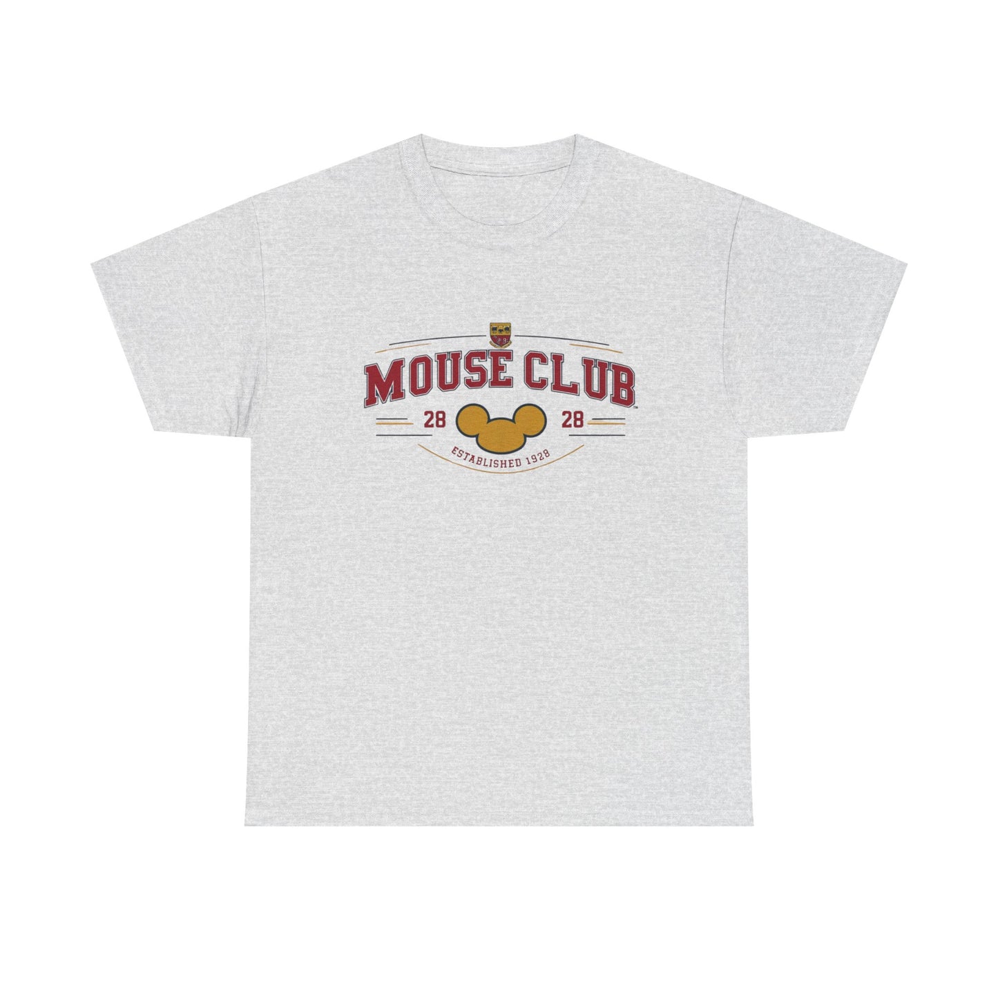 Mouse Club ‘28 Unisex Garment-Dyed T-Shirt – Retro Collegiate Vintage Look